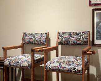 Wooden M-66 counter height stools
