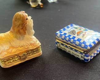 Authentic French Ligomes porcelain trinket boxes (rare finds)