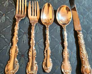 12 5-piece place settings of vintage Gorham Strasbourg