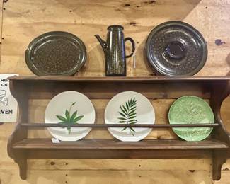 Colorful vintage platters