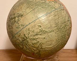 MCM NATIONS OF THE WORLD RELIEF GLOBE WITH LUCITE BASE