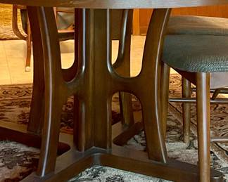 AWESOME BASE/PEDESTAL ON THE MCM DINING ROOM TABLE & CHAIRS