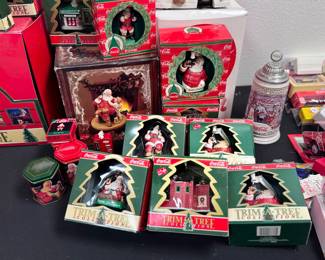 Vintage Christmas Trim A Tree with store displays 