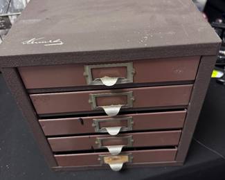vintage Kennedy Model 5-D 5-Drawer Machinist Parts Cabinet Organizer 