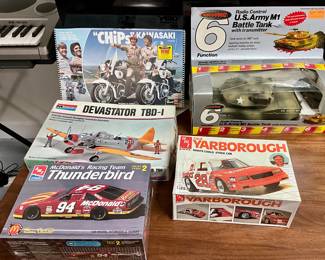 Vintage model kits some still sealed 