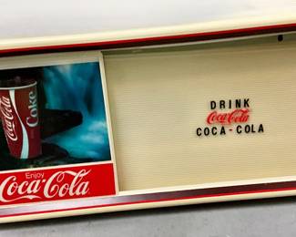 Vintage 70’s Coca-Cola illuminated commercial menu board sign extra large