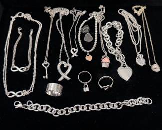 Tiffany and Co and Pandora jewelry 
