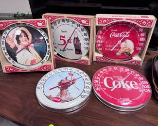 Vintage Coke thermometers
