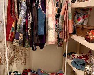 HANDMADE VESTS AND JACKETS, QUILTS AND TOPPERS