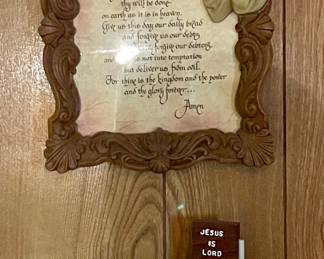 VINTAGE FRAMED “OUR FATHER” WALL ART