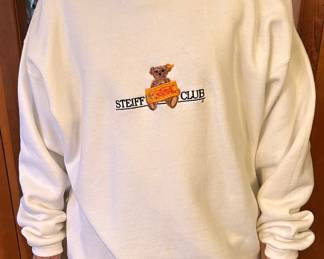 YOU need to have this very clean  Steiff Club sweatshirt! Modeled by platform model D.S.