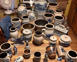 A HUGE selection of mostly Rowe Pottery items!!