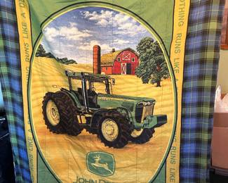 LARGE John Deere bed cover or use it for a wrap around when on the couch.