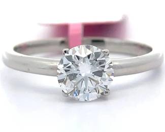 1 Carat Diamond Solitaire Four-Prong Engagement Ring
