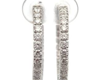 1.30 Carat Diamond Inside-Out Hoop Earrings