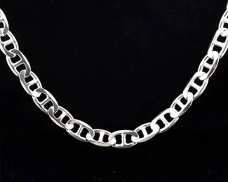 NEW! 8mm BOLD Shiny Mariner Link Sterling Silver Chain 22" Necklace, Heavyweight 61.20 Grams!