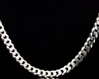 NEW! 7.80mm Shiny Beveled Curb Link Chain 22" Necklace, Heavyweight 34.20 Grams!