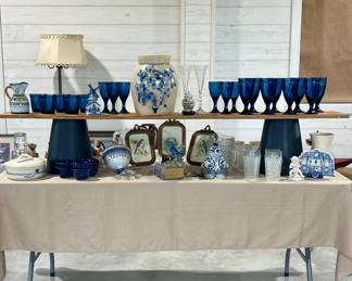 BLUE AND WHITE DECOR ANYONE