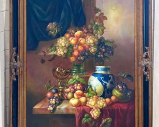 LARGE FRAMED PRINT ON CANVAS 59”X46”