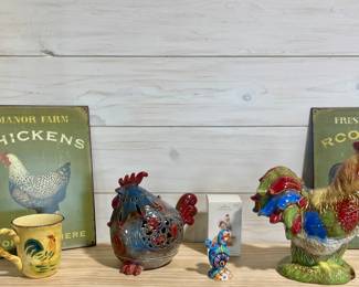 METAL ROOSTER WALL ART