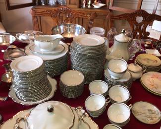 Set of platinum princess Bavaria china