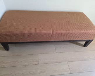 Wide orange-ish bench