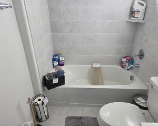 Hand towels and cleaning supplies