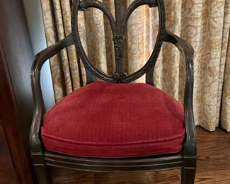 Pair of Hepplewhite Oval Back Mahogany Arm chairs
