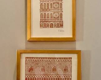 Signed  Venetian  Gilt  Prints