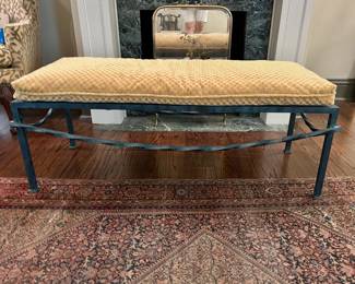 Iron Upholstered Bench