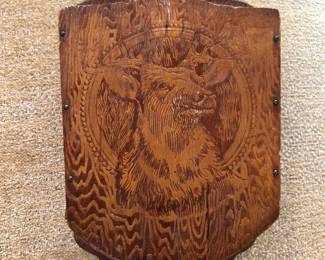 Carved Stag Fireplace Match Holder