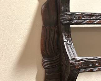 Carved Indian Motif Plate Rack