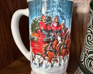 2007 Budweiser Clydesdales "Winter's Calm" Holiday Beer Stein