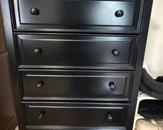 Black Five-Drawer Chest of Drawers