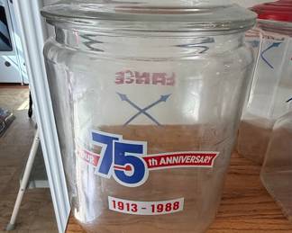 Lance 75th Anniversary Glass Jar 1913-1988
