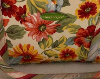Longaberger Floral Fabric Tote Bag