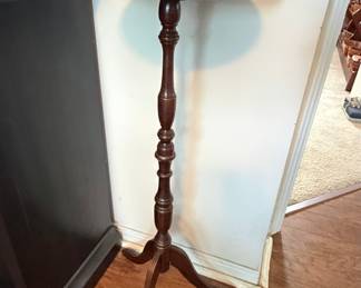 Vintage Marble Top Pedestal Plant Stand