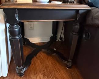 Accent Table with Glass Inset