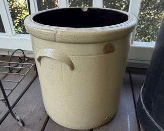 Vintage Salt-Glazed Stoneware Crock