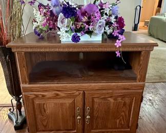 Vintage Oak Media Console