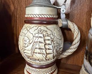 Vintage Avon 1977 Beer Stein with Pewter Lid
