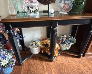 Console Table with Glass Top