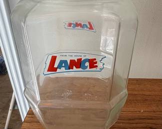 Vintage Lance Cracker Jar with Glass Lid