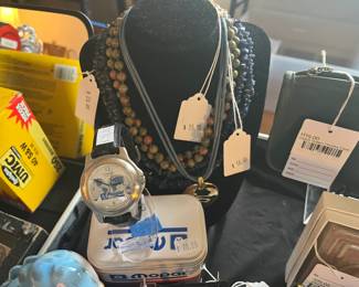 Watch, Beaded Necklaces 