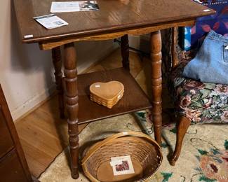 Wooden Table, Baskets