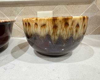 Hull brown drip glaze mixing bowl
