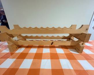 Pine wood stackable wine rack, two tier