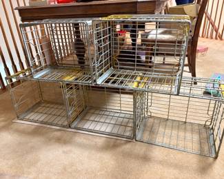 Stackable galvanized wire storage crates