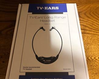 TV Ears long range wireless TV headset in box