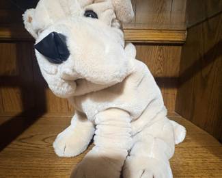 Plush cream Shar Pei puppy stuffed animal